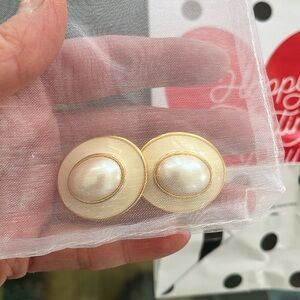 Vintage Pearl Pierced Earrings